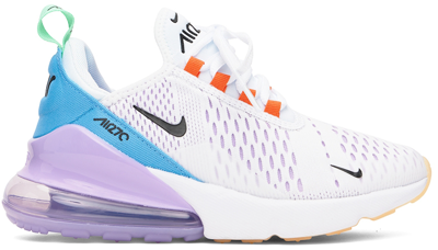Shop Nike White & Purple Air Max 270 Sneakers In White/black-safety O