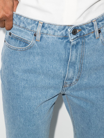 Shop Ami Alexandre Mattiussi Logo-patch Denim Jeans In Blue