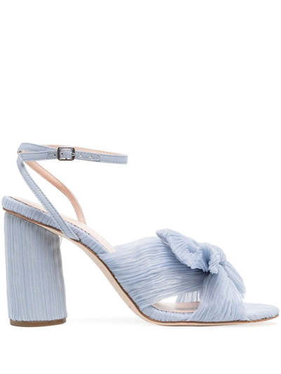 Shop Loeffler Randall Plissé-detail 90mm Sandals In Blau