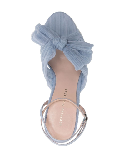 Shop Loeffler Randall Plissé-detail 90mm Sandals In Blau