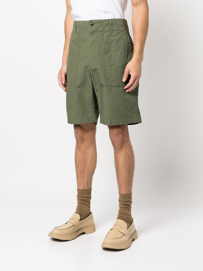 Engineered Garments High-waisted Straight-leg Shorts In Green