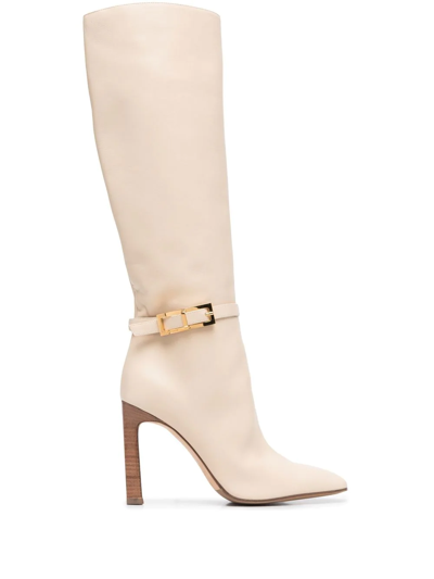 Shop Sergio Rossi Nora Knee-length Boots In Neutrals