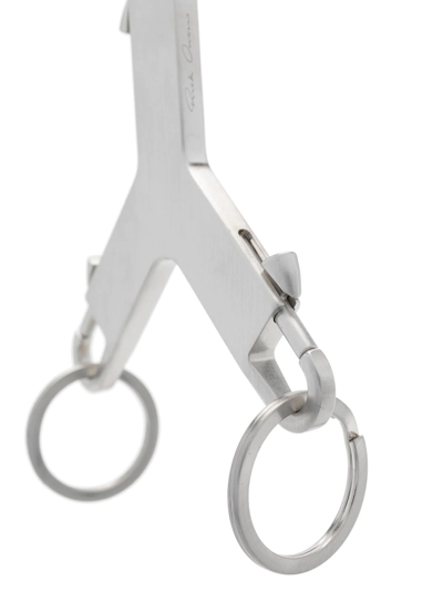 Shop Rick Owens Cerberus Iron Key Chain In Silver