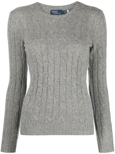 Polo Ralph Lauren Grey Julianna Long Sleeve Pullover In Grey