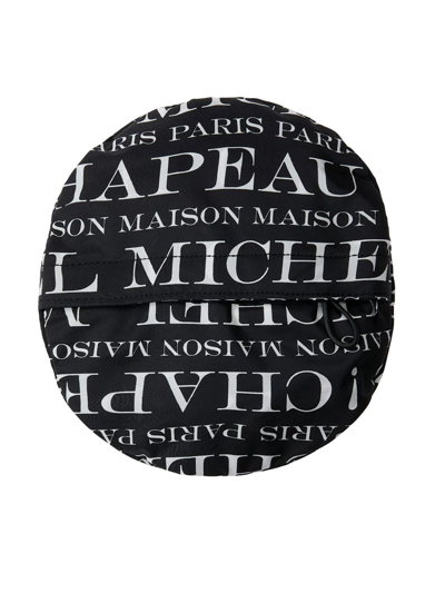 Shop Maison Michel Jason Logo-print Bucket Hat In Schwarz
