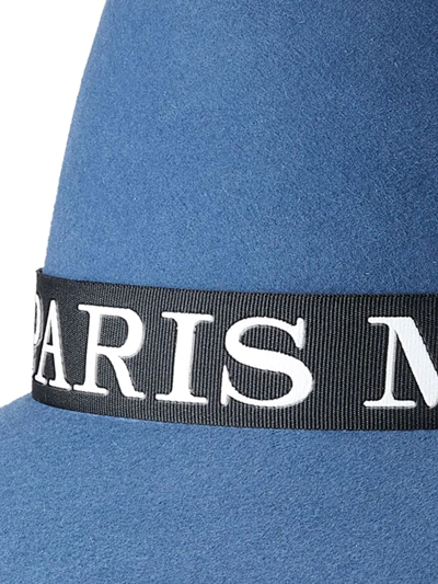 Maison Michel Kate Felt Fedora Hat In Blau
