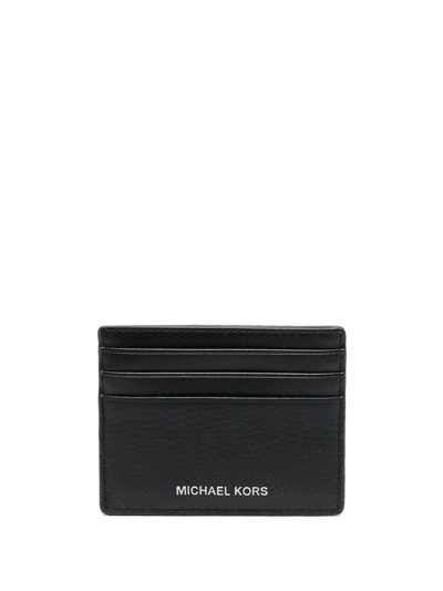 Shop Michael Kors Logo Cardholder Wallet In Schwarz