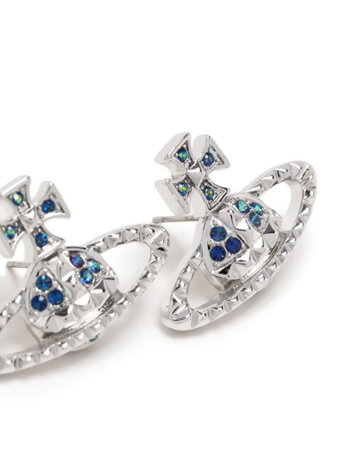 Shop Vivienne Westwood Bas Relief Orb Earrings In Silber
