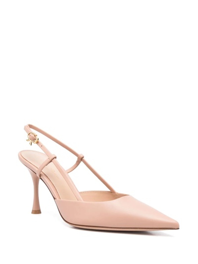 Shop Gianvito Rossi Ascent 85mm Slingback Pumps In Neutrals