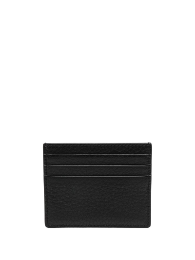 Shop Valentino Logo-debossed Cardholder In Black