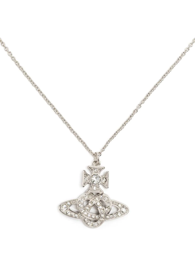 Shop Vivienne Westwood Orb Pendant Necklace In Silber
