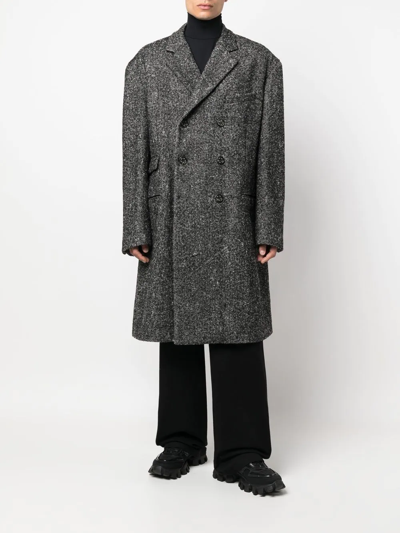 424 Black Orchid Double-breasted Coat In Schwarz