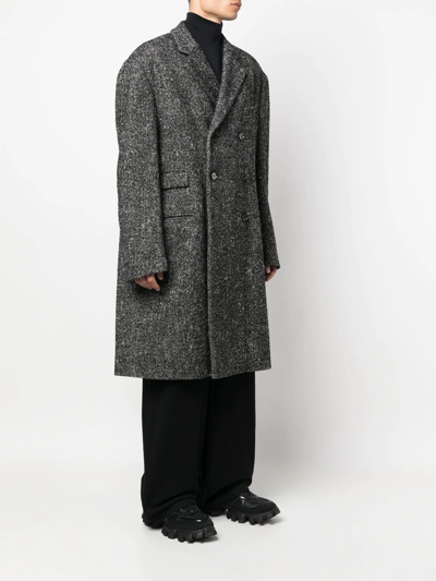 424 Black Orchid Double-breasted Coat In Schwarz