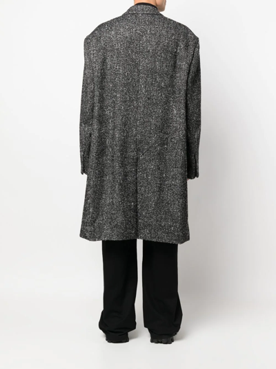 424 Black Orchid Double-breasted Coat In Schwarz