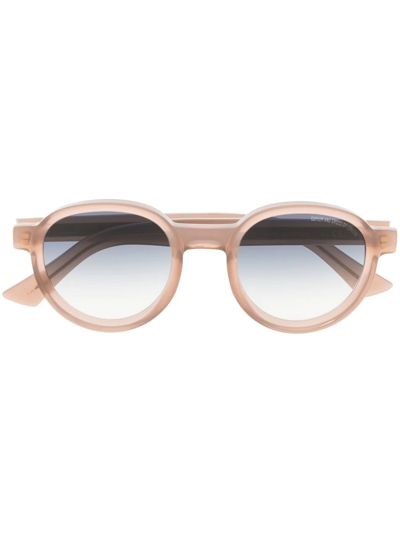 Shop Cutler And Gross Humble Round-frame Sunglasses In Brown
