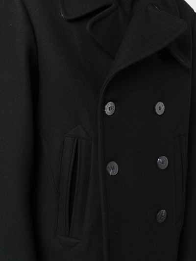 Shop Neil Barrett Double-breasted Peacoat In Black