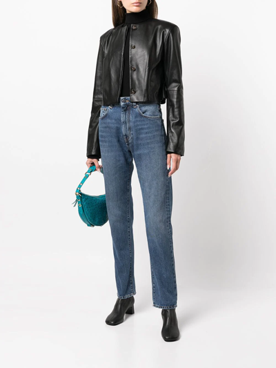 Shop Loulou Studio High-rise Straight-leg Jeans In Blau