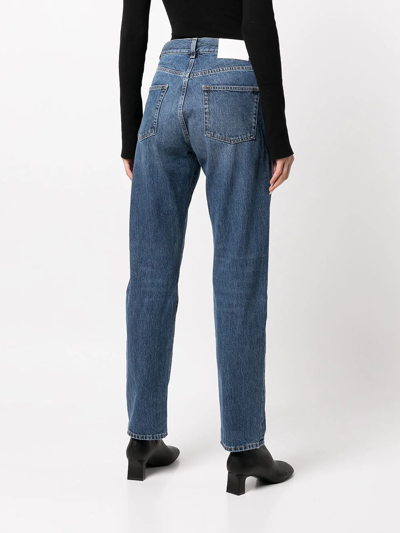 Shop Loulou Studio High-rise Straight-leg Jeans In Blau