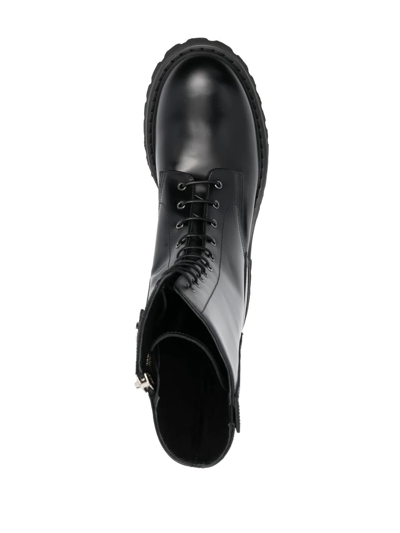 Shop Premiata Lace-up Leather Ankle Boots In Schwarz