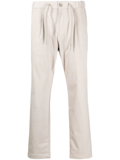 Shop Herno Drawstring Straight-leg Trousers In Nude