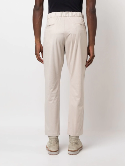 Shop Herno Drawstring Straight-leg Trousers In Nude