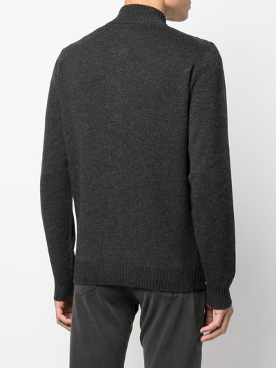 Shop Corneliani Wool-cashmere Blend Jumper In Grau