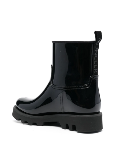 Shop Moncler High-shine Ankle Boots In Schwarz