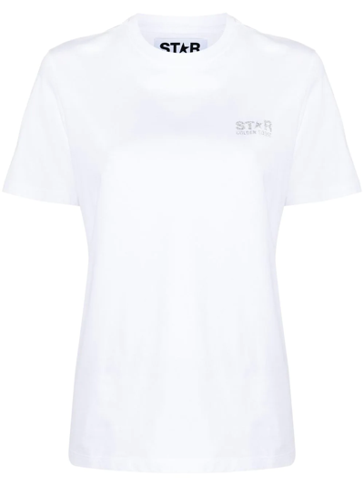 Shop Golden Goose Star-print Short-sleeved T-shirt In Weiss