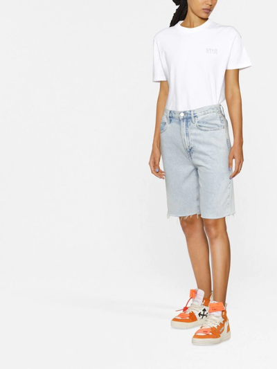 Golden Goose White T-shirt With Logo In Weiss