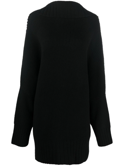 Shop Aeron Reverse Cut-out Knitted Jumper In Schwarz