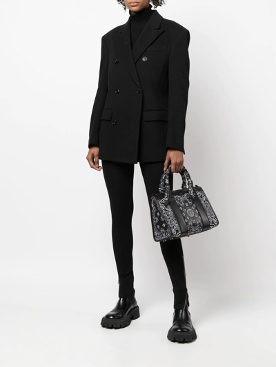 Amiri Double-breasted Cotton Jacket In Schwarz
