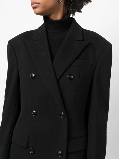 Amiri Double-breasted Cotton Jacket In Schwarz