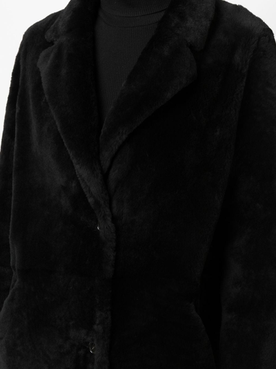 Shop Inès & Maréchal Shearling Oversize Coat In Schwarz