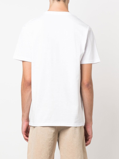 Carhartt Cotton T-shirt With Logo Patch In Weiss