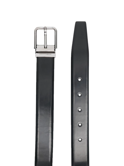 Shop Dolce & Gabbana Calf-leather Belt In Schwarz