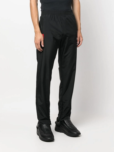 Shop 424 Logo-patch Lightweight Track Pants In Schwarz