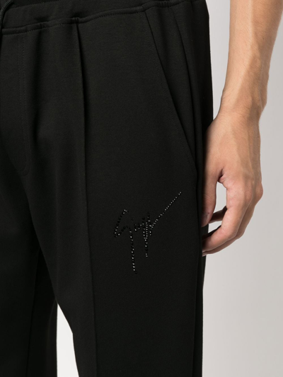 Shop Giuseppe Zanotti Logo-embellished Track Pants In Schwarz