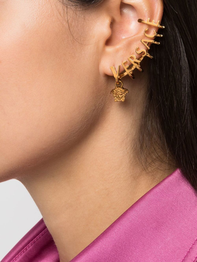Versace Gold-tone Medusa Logo Ear Cuff In 3j000 Gold | ModeSens