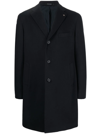 Tagliatore Single-breasted Coat Featuring Back Vent In Blau