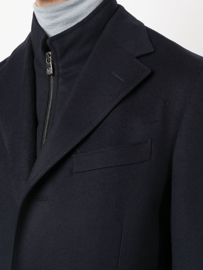 Corneliani Char Id Topcoat In Blau