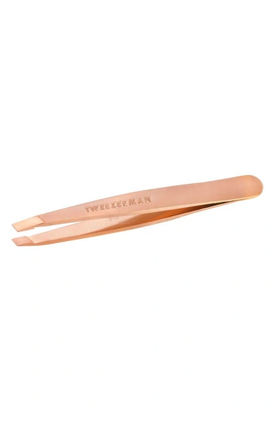 Shop Tweezerman Rose Gold Mini Slant Tweezer