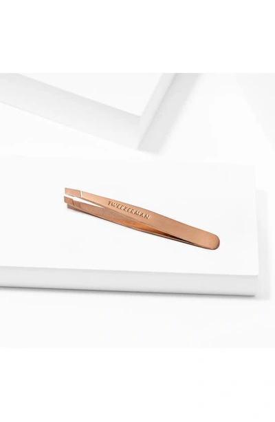 Tweezerman Rose Gold Mini Slant Tweezer In Rose Gold
