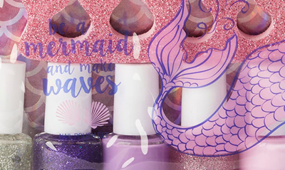 Shop Simple Pleasures Nail Polish Set In Purple Mermaid