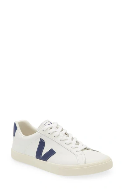 Shop Veja Esplar Logo Sneaker In Extra-white Cobalt