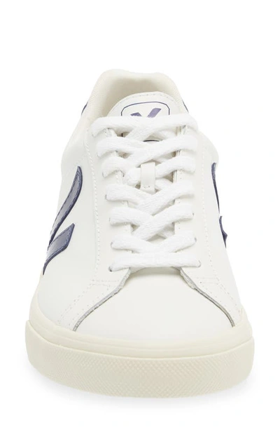 Shop Veja Esplar Logo Sneaker In Extra-white Cobalt