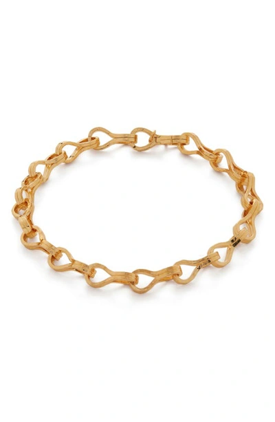Shop Monica Vinader Infinity Chain Bracelet In 18ct Gold Vermeil On Sterling