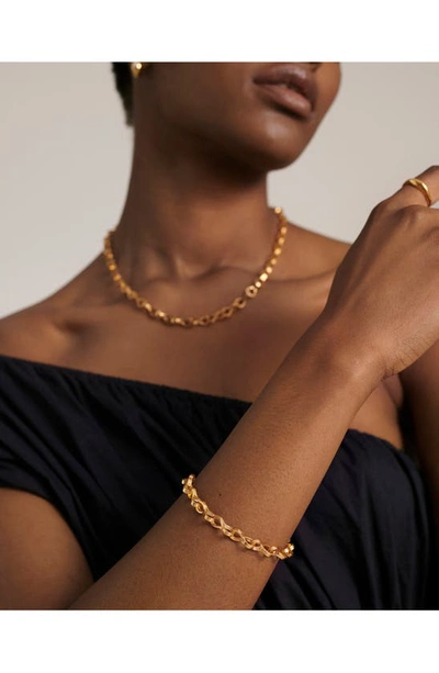 Shop Monica Vinader Infinity Chain Bracelet In 18ct Gold Vermeil On Sterling