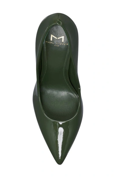 Shop Marc Fisher Ltd Sassie Pointed Toe Pump In Medium Green Patent