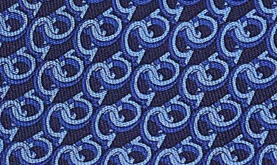 Shop Ferragamo Prisco Silk Tie In Marine