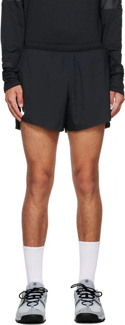 Shop Nike Black Aeroswift Shorts In Black/white